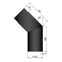 Rauchrohrbogen Stahl 45° Schwarz 5 Rauchrohrbogen Stahl 45° Schwarz -Silca BQQ Geschaft 12 240igmarw4oyjkji