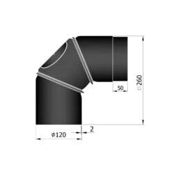 Rauchrohrbogen Stahl Verstellbar 0-90° Schwarz Mit Tür -Silca BQQ Geschaft 12 260j1erwed5pfz6b