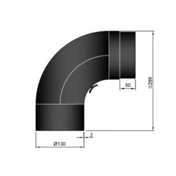 Rauchrohrbogen Stahl 90° Schwarz, Gezogen Mit Tür -Silca BQQ Geschaft 13 282wcgwx6ovax7rf