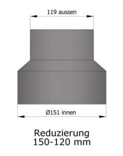 Reduzierung Rauchrohr Stahl Hellgrau, Weit-eng -Silca BQQ Geschaft 15 910iyrptwkjj1zdq