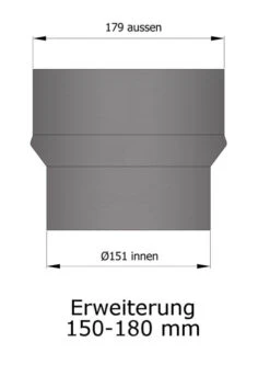 Erweiterung Rauchrohr Stahl Hellgrau, Eng-weit -Silca BQQ Geschaft 15 935hzqmiyedgmkw6