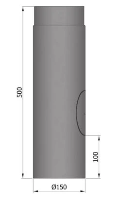 Rauchrohr Stahl 500 Mm Ø 150 Mm Hellgrau Mit Tür 7 Rauchrohr Stahl 500 Mm Ø 150 Mm Hellgrau Mit Tür -Silca BQQ Geschaft 1712 1