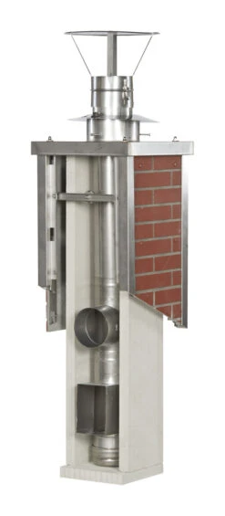 F90 Leichtbauschornstein 11,2 M V4A-Edelstahl NW 250 Mm - Eka L90 Compact -Silca BQQ Geschaft 1720 0