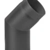 Rauchrohrbogen Stahl 45° Schwarz