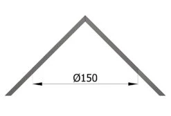 Eck-Wandrosette Rauchrohr Stahl Innen-Eck Ø 150 Mm Schwarz -Silca BQQ Geschaft 1881 1