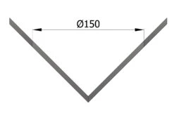 Eck-Wandrosette Rauchrohr Stahl Außen-Eck Ø 150 Mm Schwarz -Silca BQQ Geschaft 1882 1