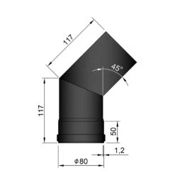 Pellet-Ofenrohrbogen Stahl 45° Schwarz 5 Pellet-Ofenrohrbogen Stahl 45° Schwarz -Silca BQQ Geschaft 19 240nar6mr7stkbou