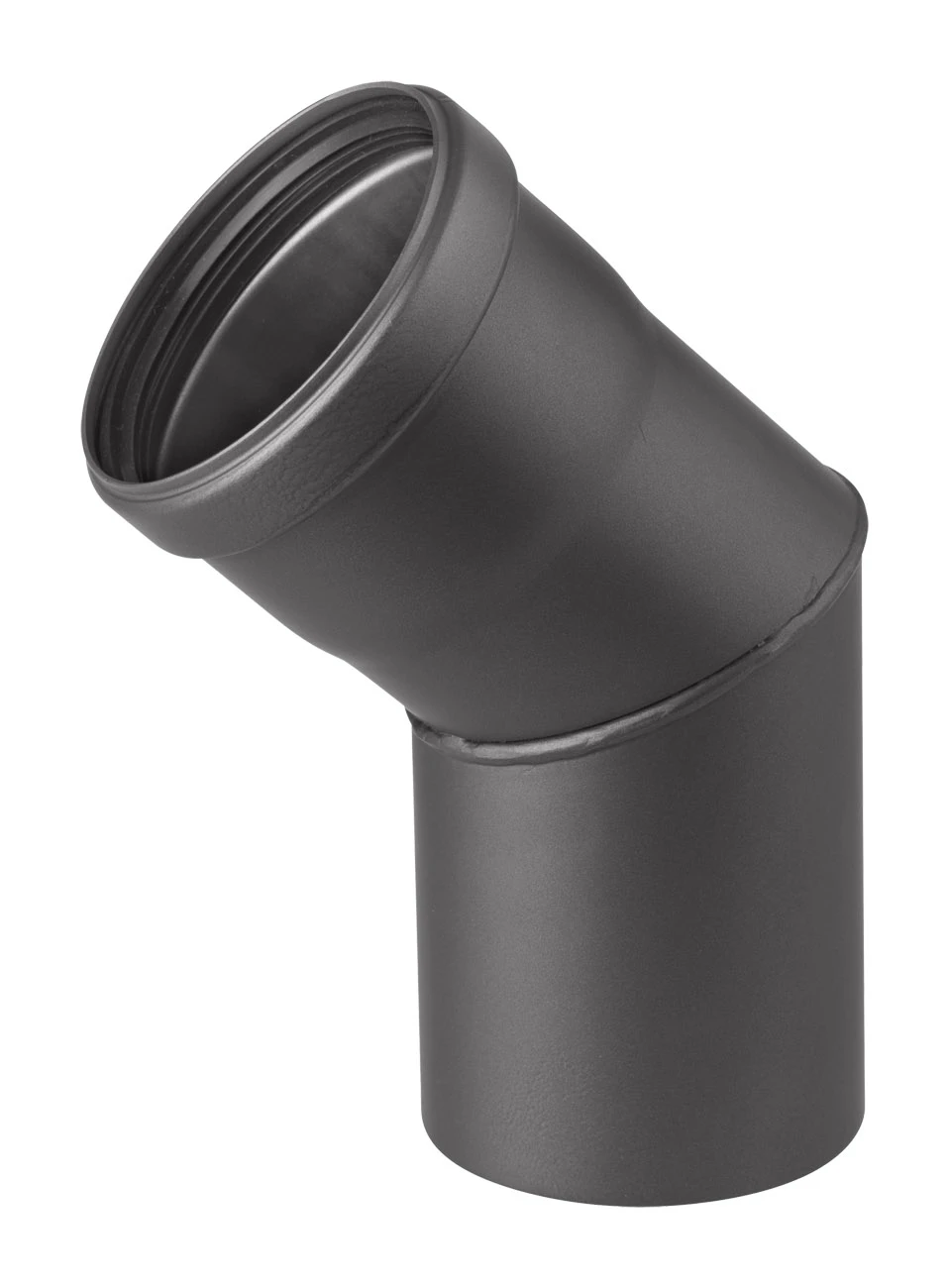 Pellet-Ofenrohrbogen Stahl 45° Schwarz 1 Pellet-Ofenrohrbogen Stahl 45° Schwarz