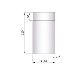 Rauchrohr Stahl 250 Mm Unlackiert -Silca BQQ Geschaft 26 110gawdjzraechvr