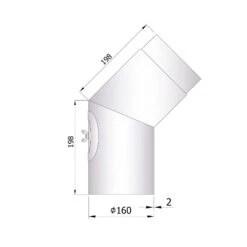 Rauchrohrbogen Stahl 45° Unlackiert Mit Tür -Silca BQQ Geschaft 26 242evt5t5h9qtlwx