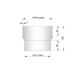 Erweiterung Rauchrohr Stahl Unlackiert, Eng-weit -Silca BQQ Geschaft 26 932grtfvecekomhh