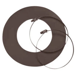 Rosette Mit Zwei Schellen Für Aluflexrohr, Braun