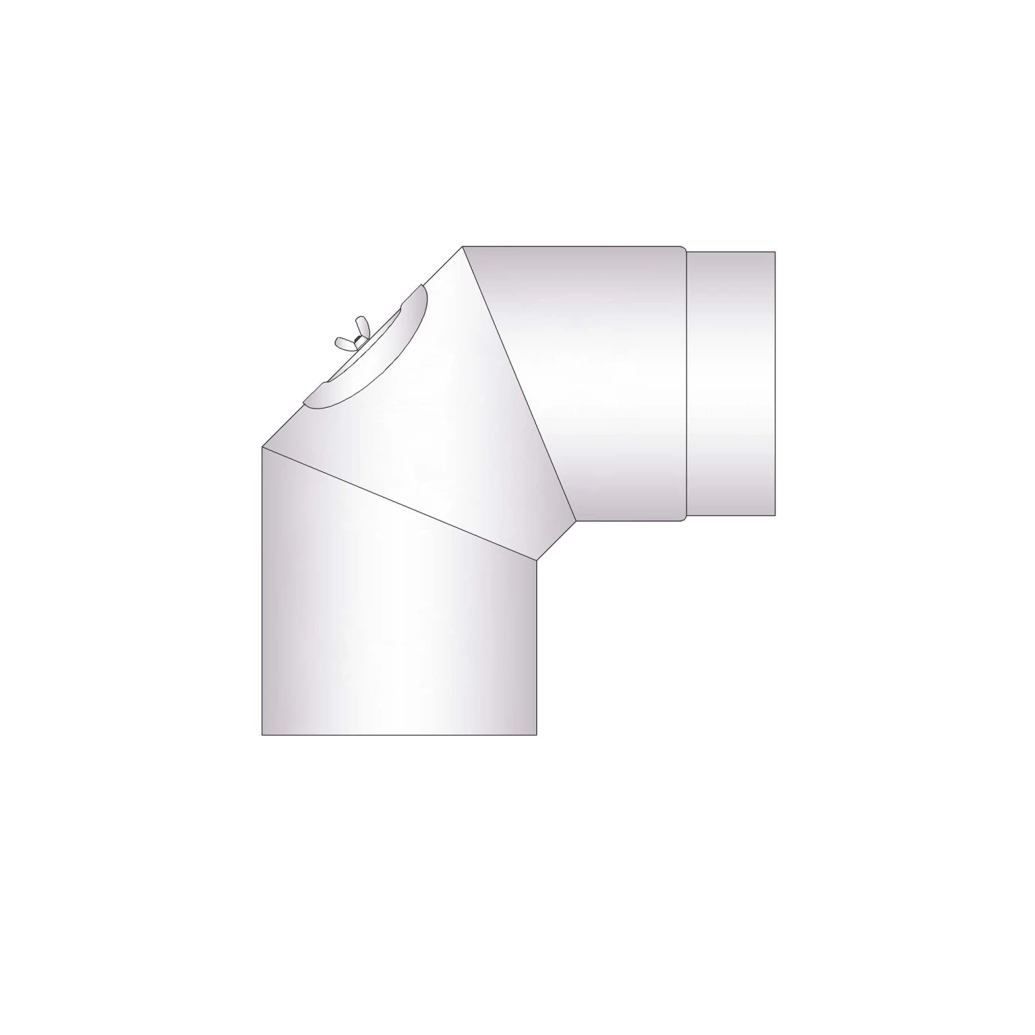 Rauchrohrbogen Stahl 2x 45° Unlackiert Mit Tür 1 Rauchrohrbogen Stahl 2x 45° Unlackiert Mit Tür