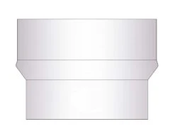 Erweiterung Rauchrohr Stahl Unlackiert, Eng-weit