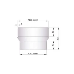 Erweiterung Rauchrohr Stahl Unlackiert, Eng-weit -Silca BQQ Geschaft 29 940tachewidprayu