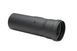 Pellet-Ofenrohr Stahl 250 Mm Schwarz Mit Prüföffnung