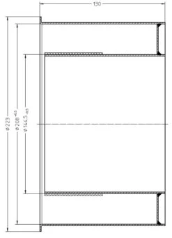 Wandfutter Doppelwandig Rauchrohr Stahl 120 Mm Lang Unlackiert -Silca BQQ Geschaft 6790 1
