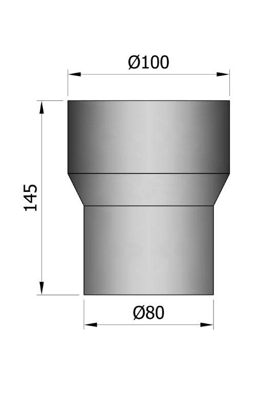 Steckverbinder, Reduzierung, Muffe-Muffe Für Pelletrohr Schwarz 4 Steckverbinder, Reduzierung, Muffe-Muffe Für Pelletrohr Schwarz – Bild 4