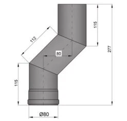 Versatzbogen Pelletrohr Stahl 80 Mm Ø 80 Mm Schwarz -Silca BQQ Geschaft ef032e06c8cff6d7fd8c19a07f895a1e