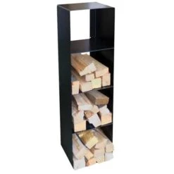 Kaminholzregal Lienbacher Aus Stahl, 120 X 30 X 30 Cm, Schwarz Beschichtet